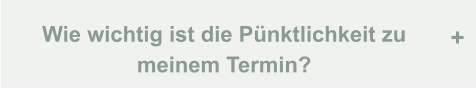 Wie wichtig ist die Pünktlichkeit zu  meinem Termin? +